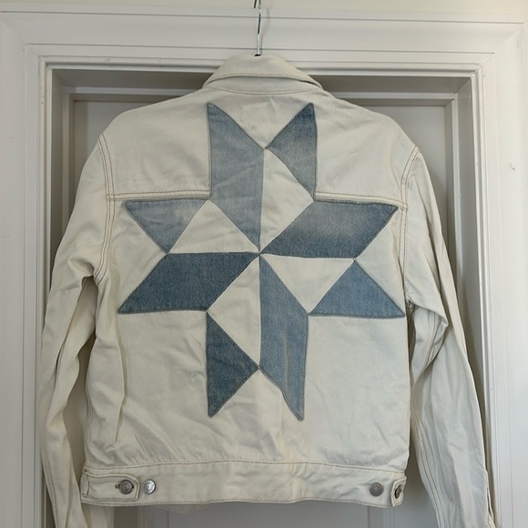 Isabel Marant Jackets & Blazers - Isabel Marant Etoile Women's Lindya Patchwork Jeans Jacket - Light Blue